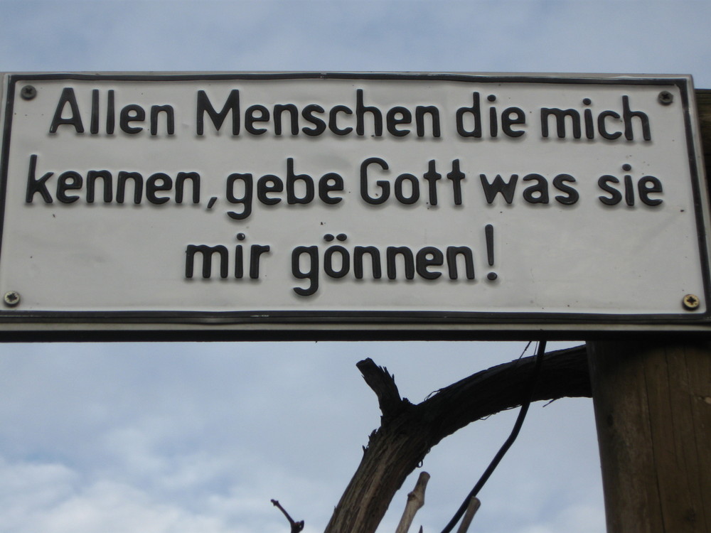 Ein Sinnspruch...