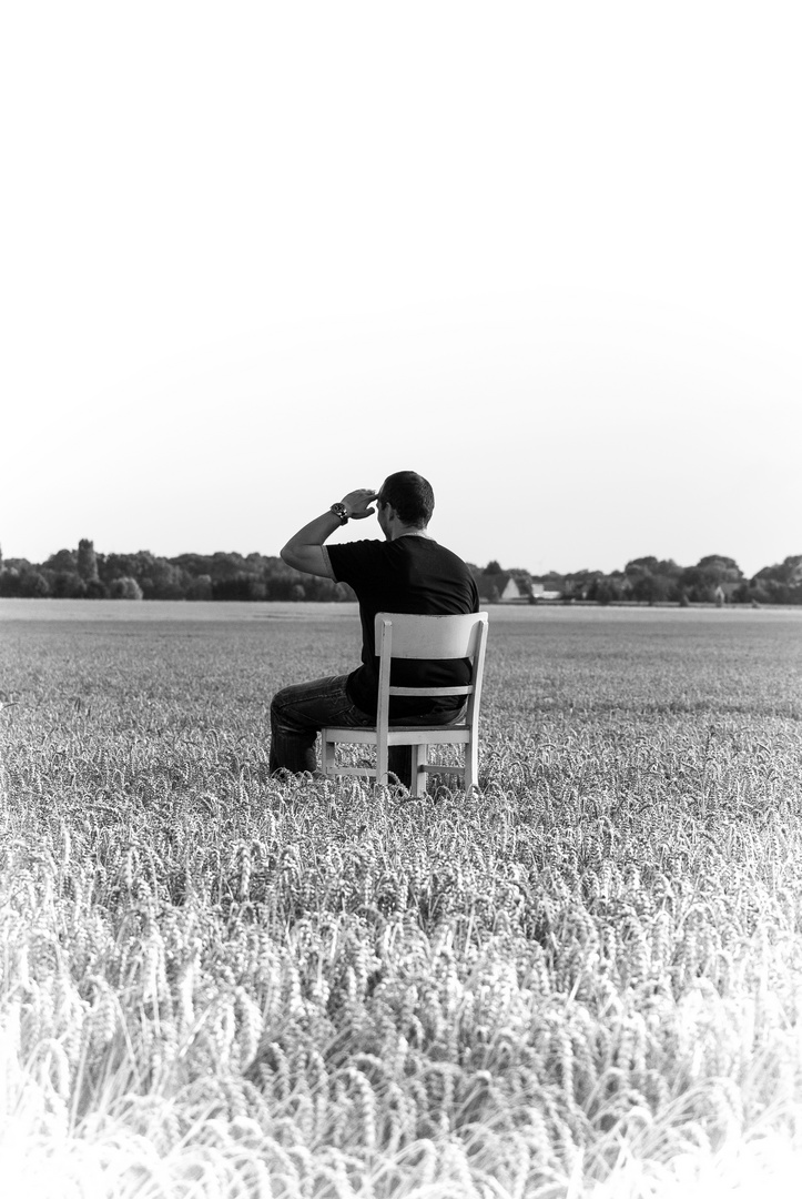 Ein Sitz im Kornfeld