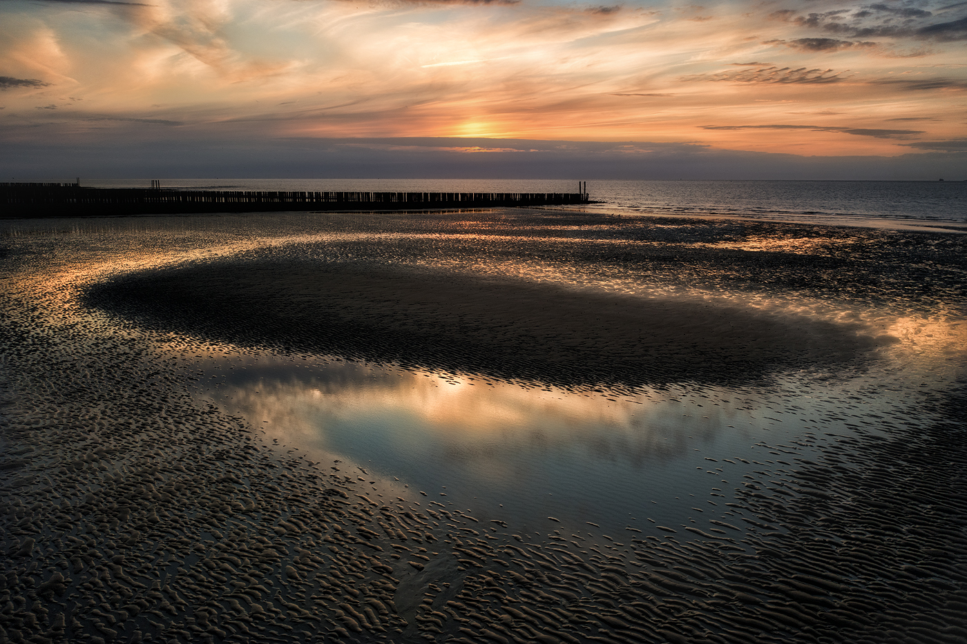 Ein Sommerabend am Strand 