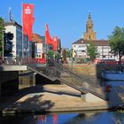 Ein Sommerabend in der Stadt am Neckar