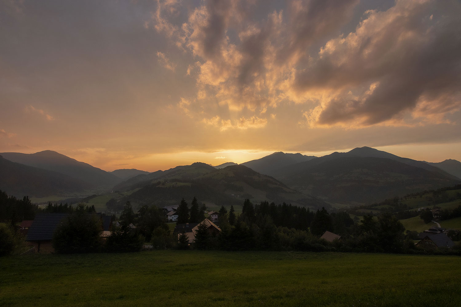 Ein Sommertag neigt sich dem Ende zu 