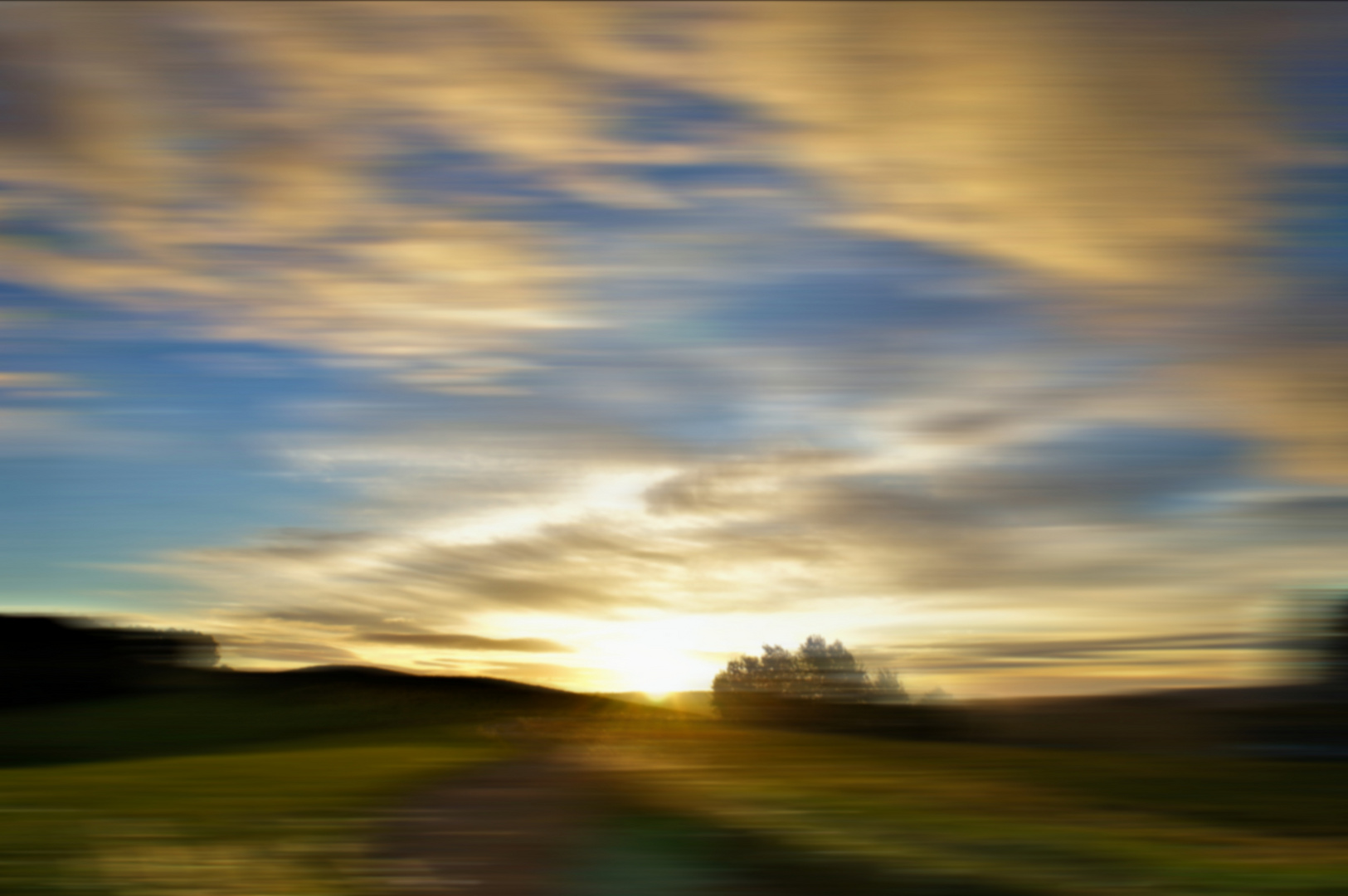 ein Sonnenaufgang mit Geschwindigkeit