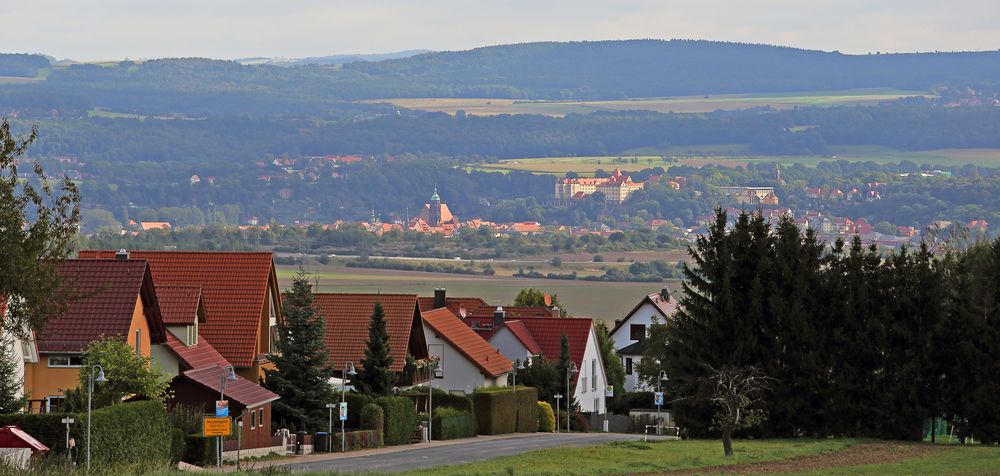 Ein Sonnenstrahl erreichte  gestern auch den Sonnenstein in Pirna...