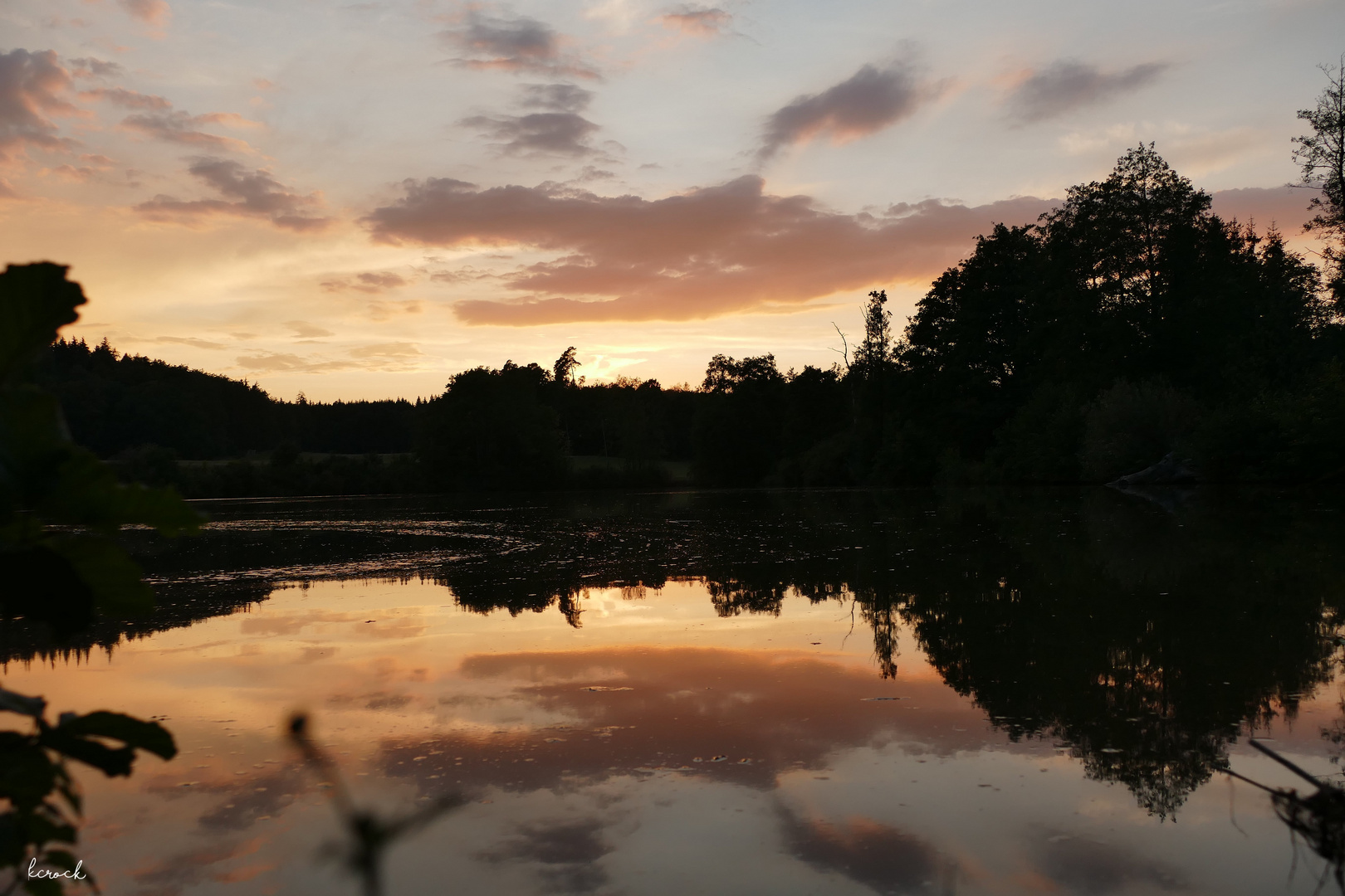 Ein Sonnenuntergang am Weiher 