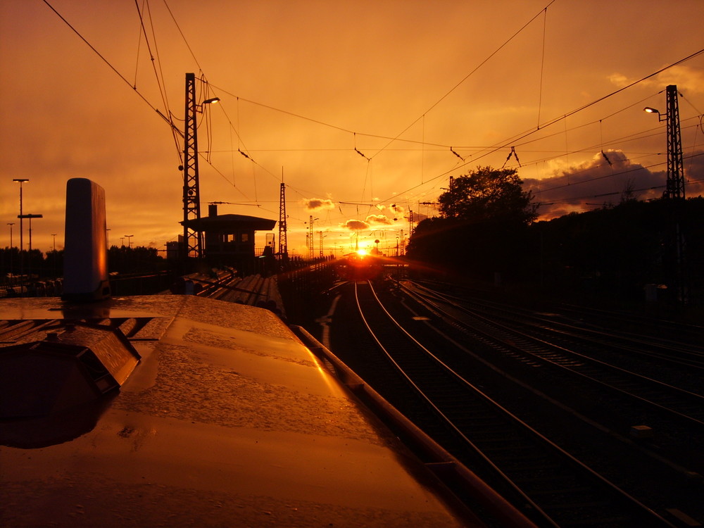 Ein Sonnenuntergang auf dem Ablaufberg