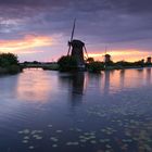 Ein Sonnenuntergang in Kinderdijk