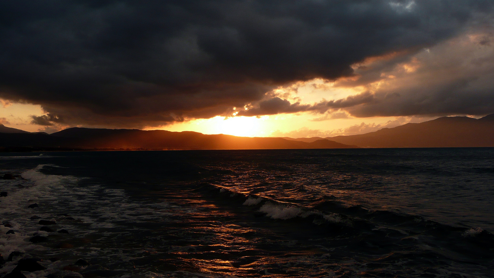 Ein Sonnenuntergang mit leichter Priese