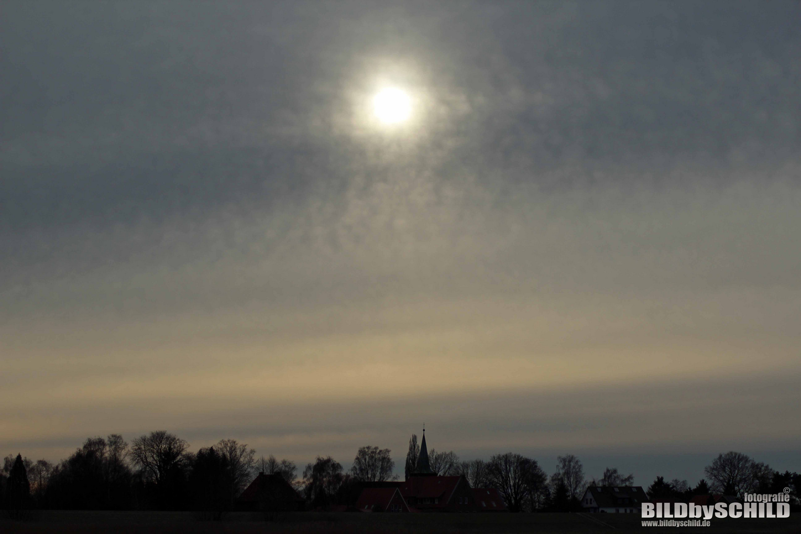 Ein sonniger Wintertag an der Elbe