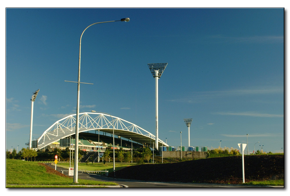 Ein Sportstadion bei Oackland