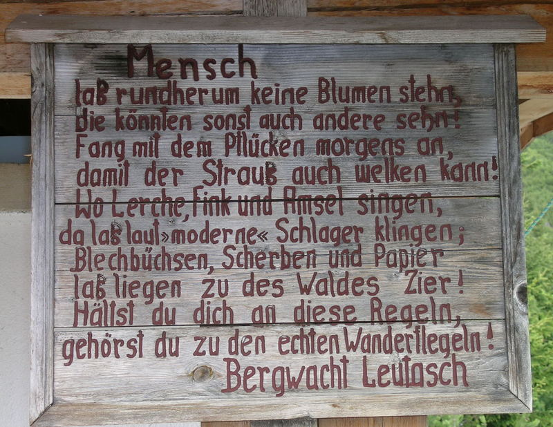 Ein Spruch zum Befolgen ?