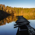 Ein Steg im Hackensee bei Holzkirchen OBB