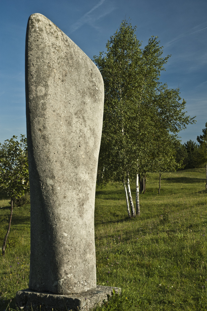 Ein Stein in der Landschaft