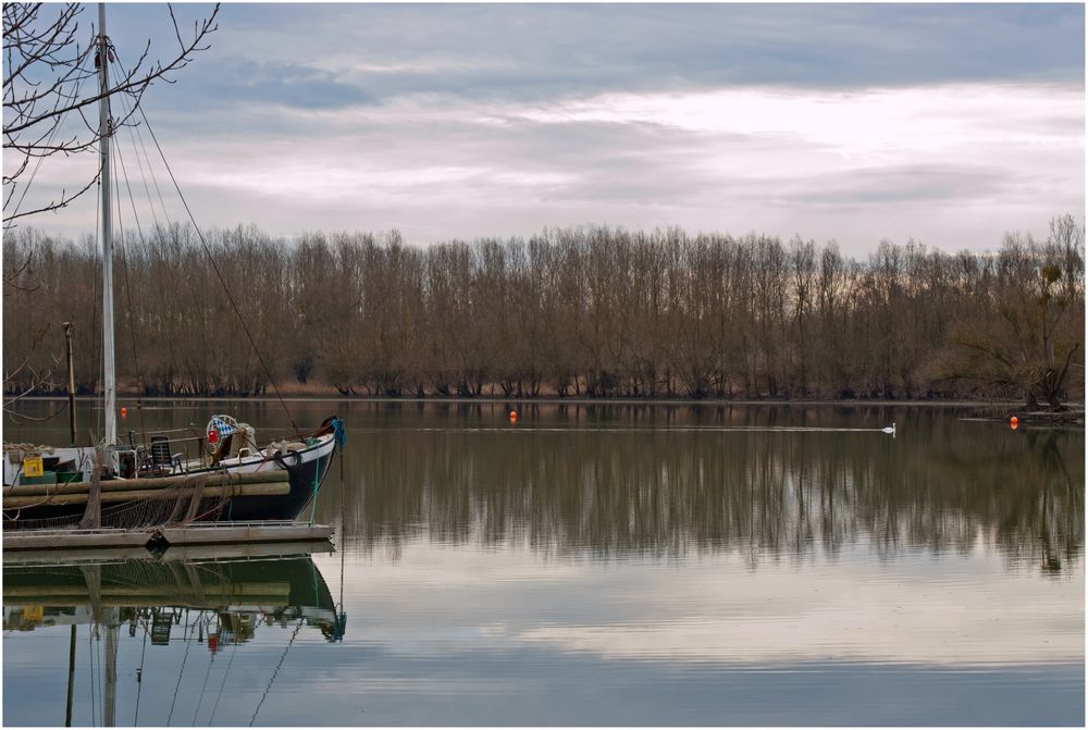 Ein stiller Tag am Fluss