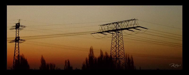 Ein stormgeladener Sonnenuntergang