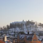 Ein strahlender Wintertag am Schloss Hellenstein