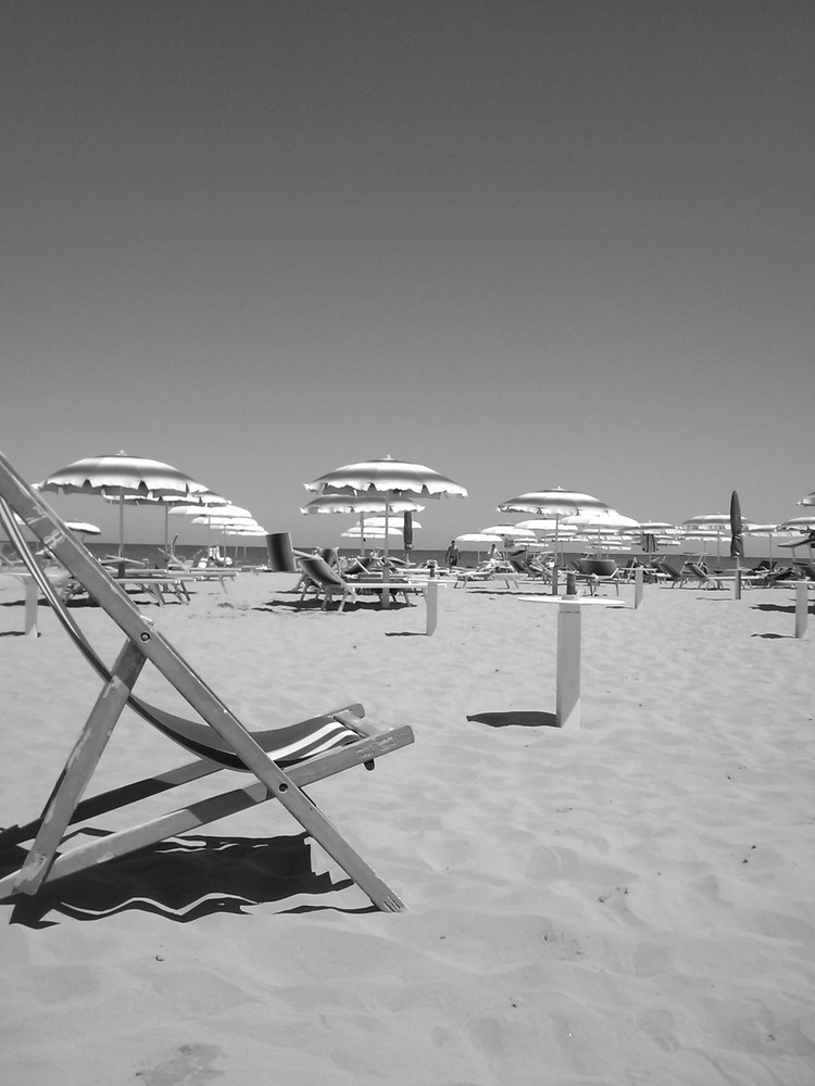 Ein Strand in Rimini