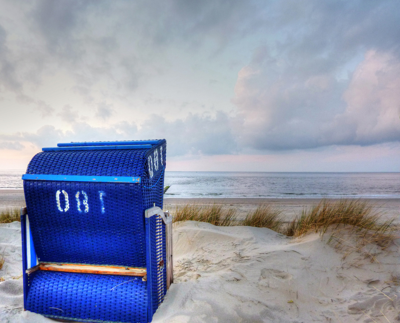 Ein Strandkorb auf Borkum