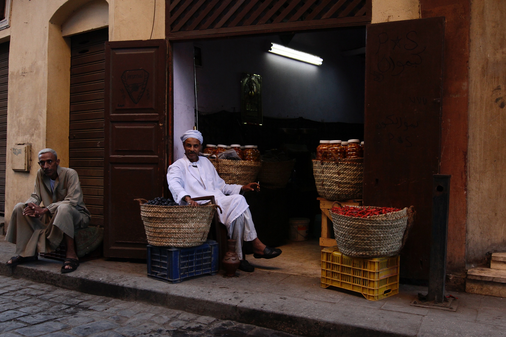 Ein Straßenhändler in Kairo