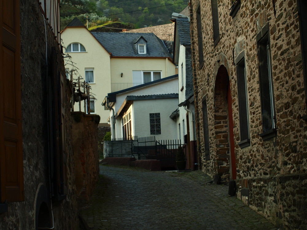 ein Straßenzug in einer Ortschaft an der Mosel....