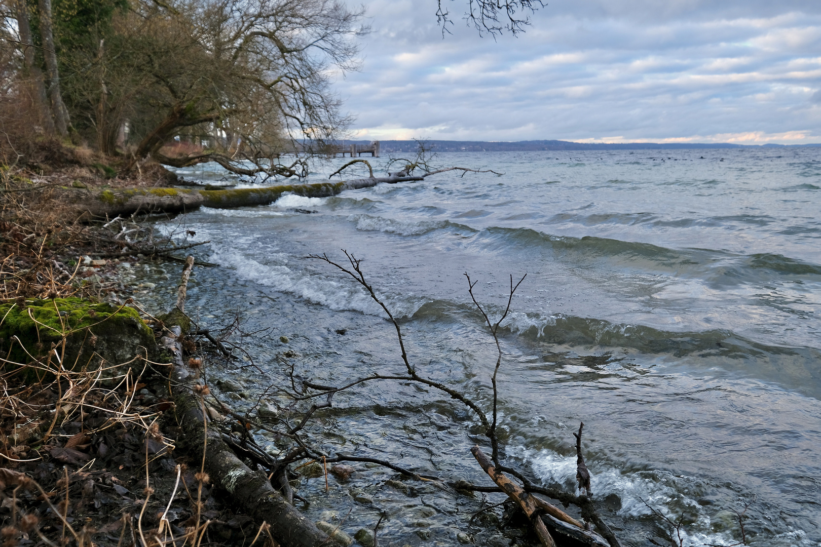 Ein stürmischer Nachmittag am See