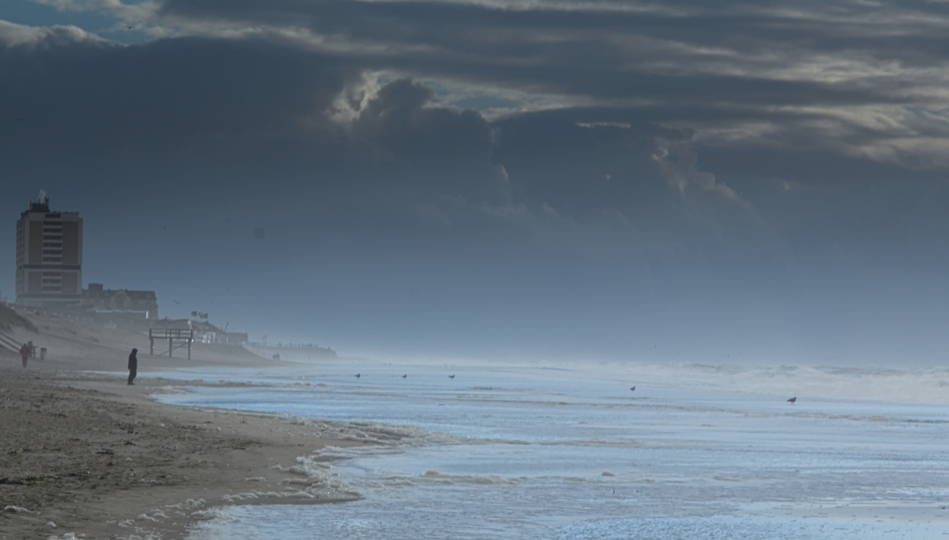 Ein stürmischer Tag am Strand von Sylt