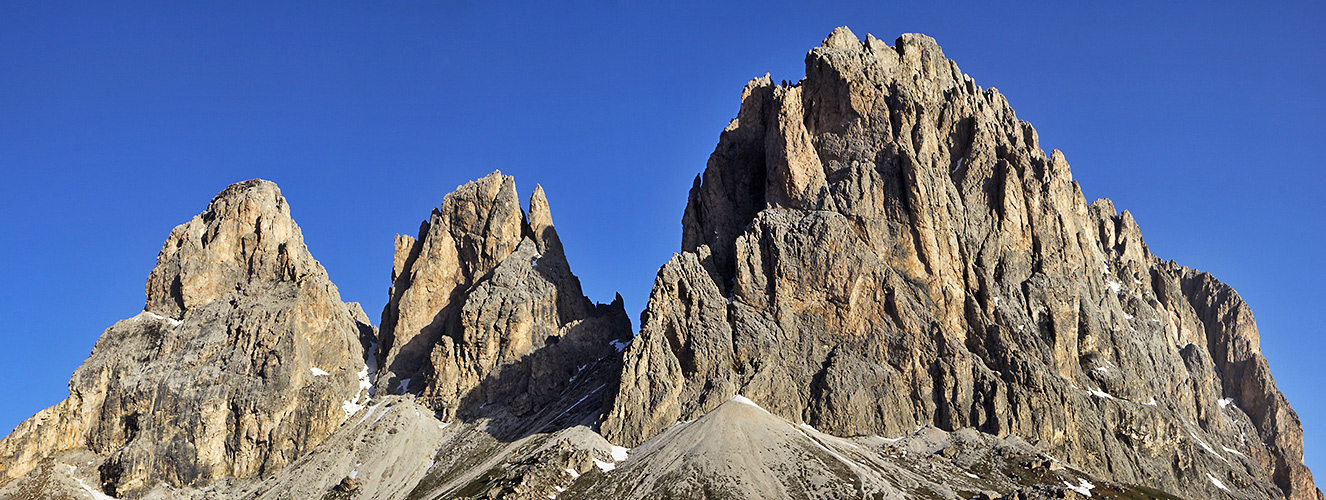 Ein Supermorgen auch am Langkofel in den Dolomiten