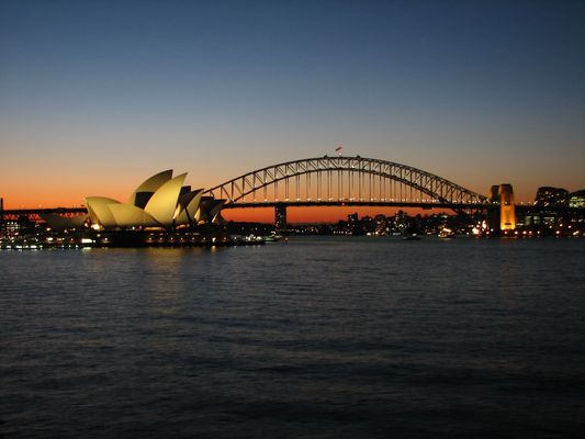 ein Sydney bei Sonnenuntergang