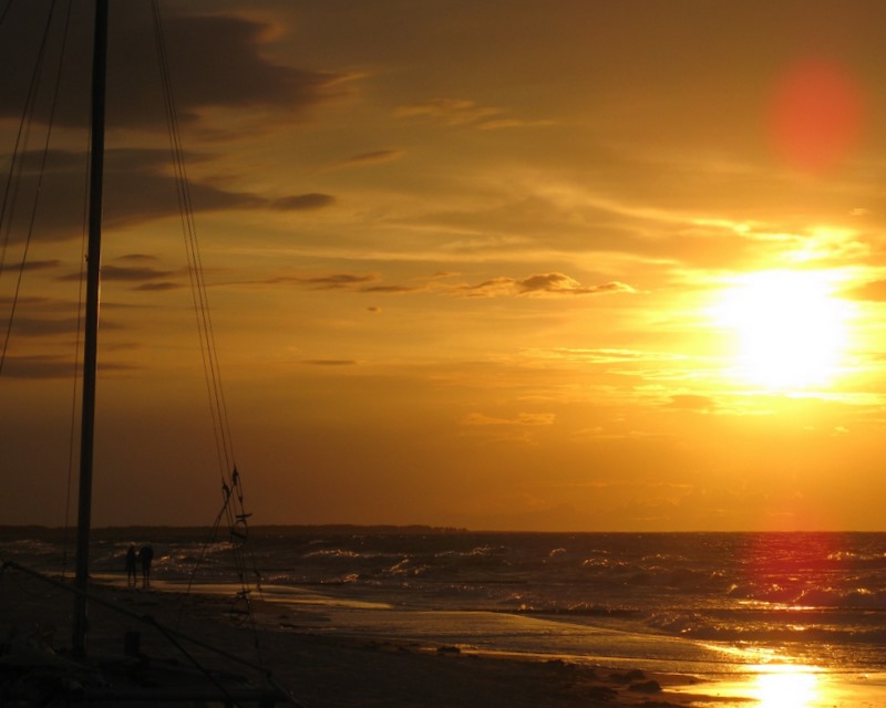 Ein Tag am Meer geht zu Ende