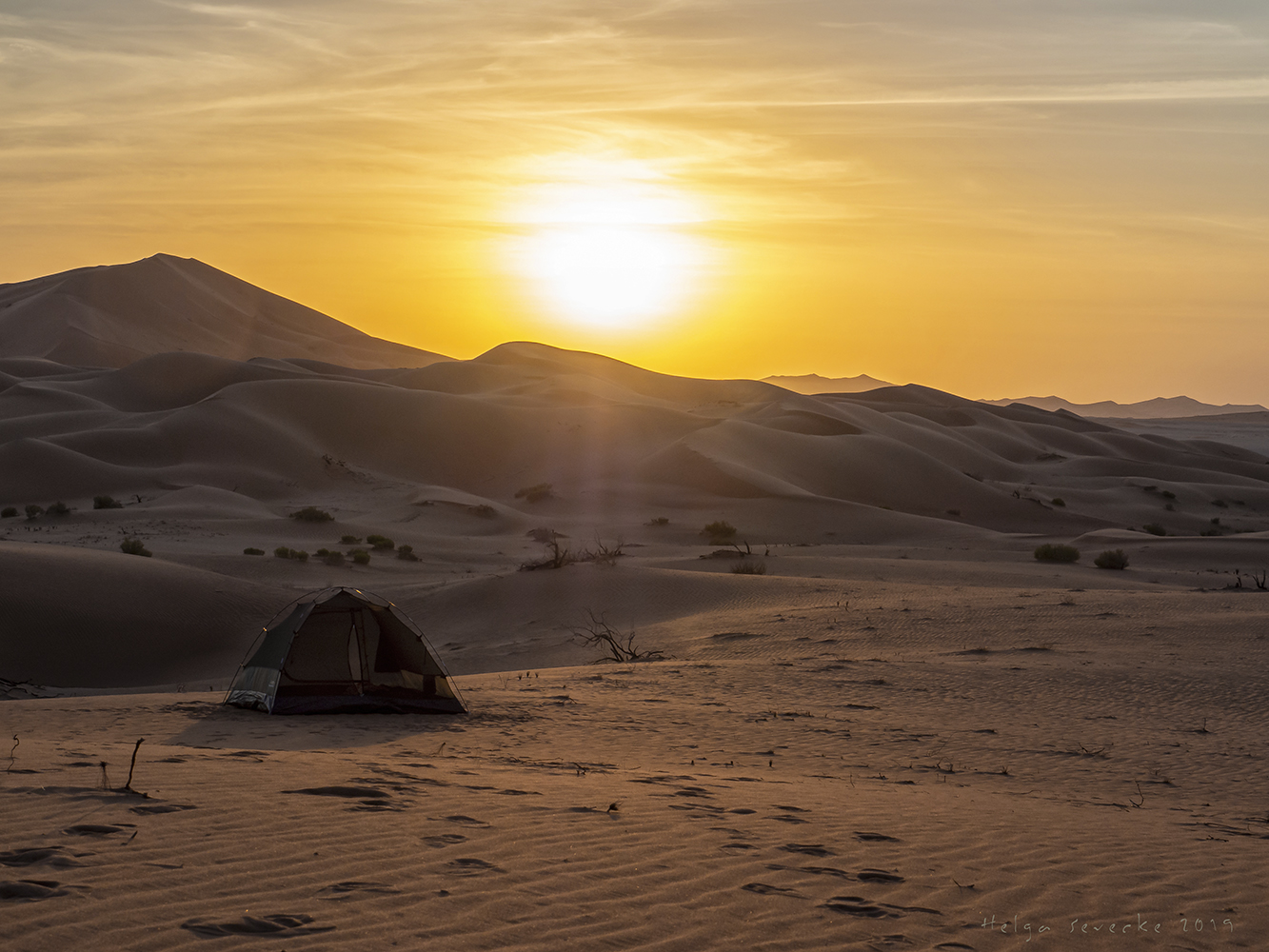 Ein Tag in der Wüste geht zu Ende