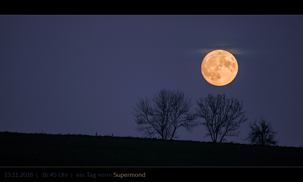 ein Tag vor dem Supermond