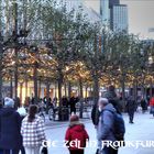 Ein Teil der beleuchteten ZEIL in Ffm. mit Licht in Bäumen