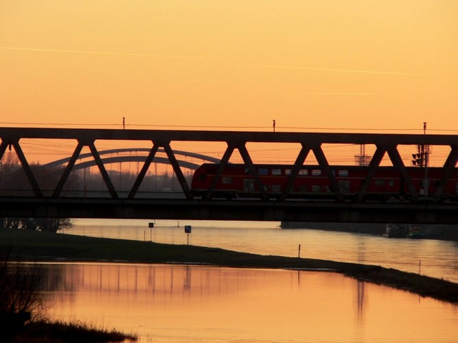 Ein Teil eines Sonnenuntergangs