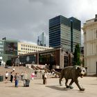 ein Tiger am Bahnhofvorplatz in Oslo