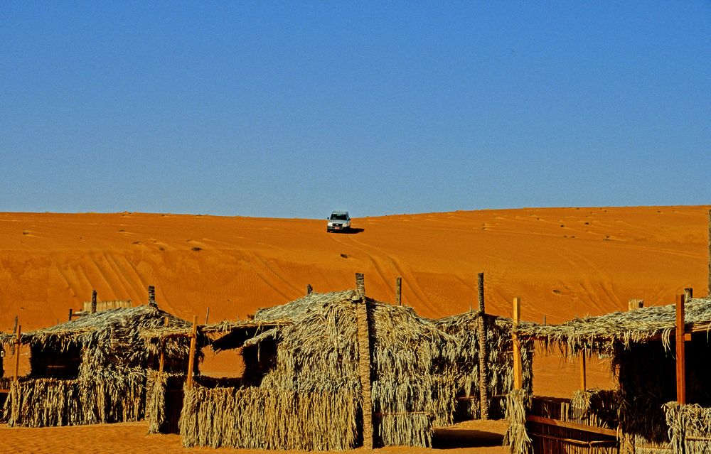 Ein Touristencamp in der Wüste Wahiba im Oman