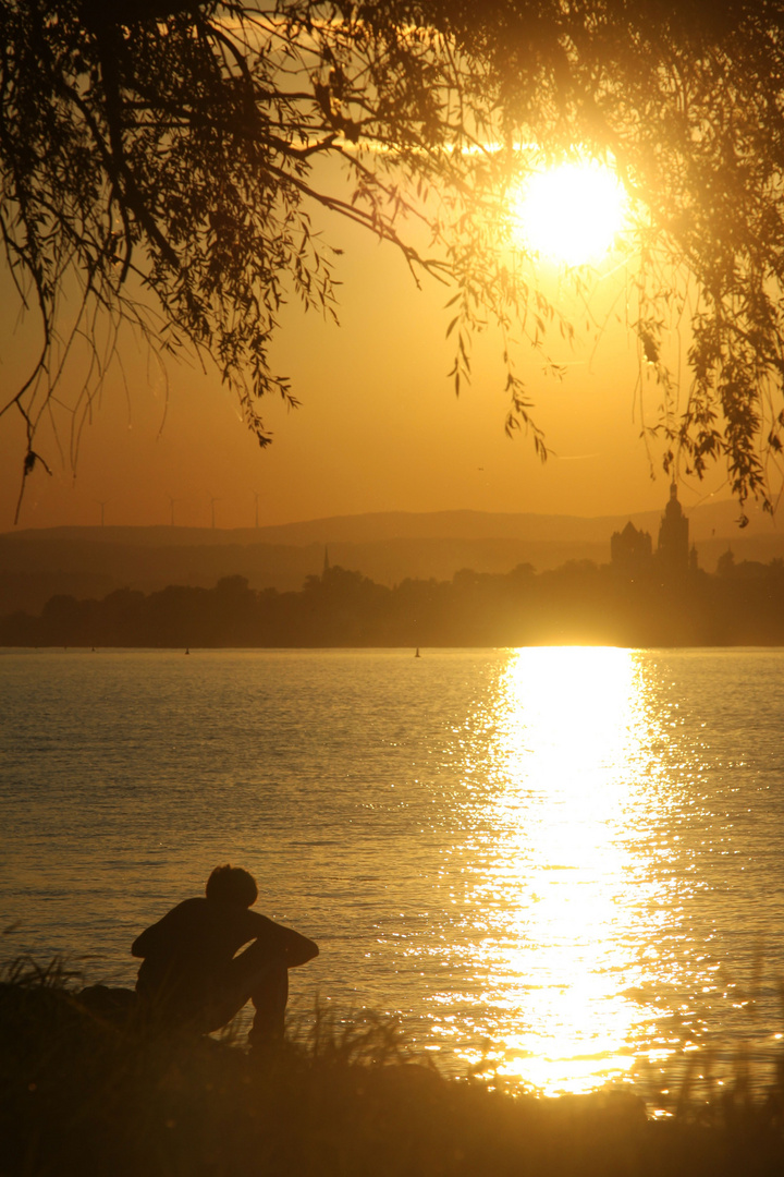 ein traumhafter Sonnenuntergang in Mainz Budenheim