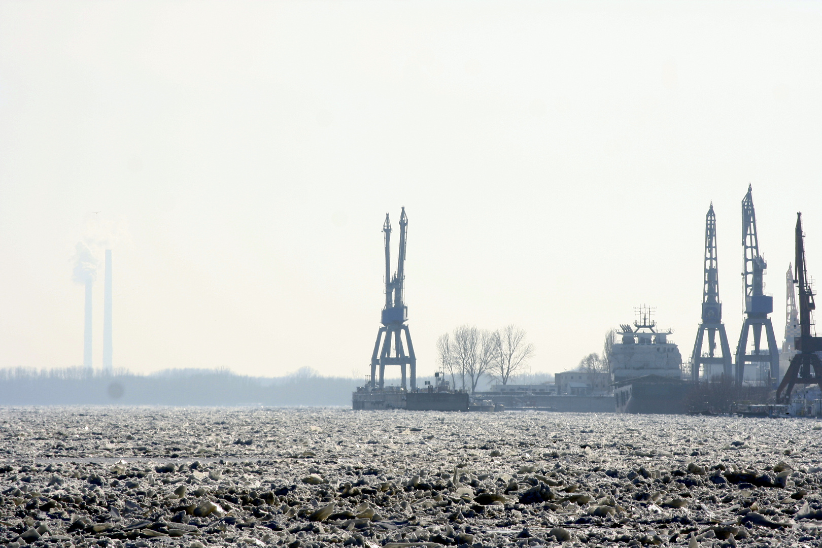 Ein trüber Tag an der Donau