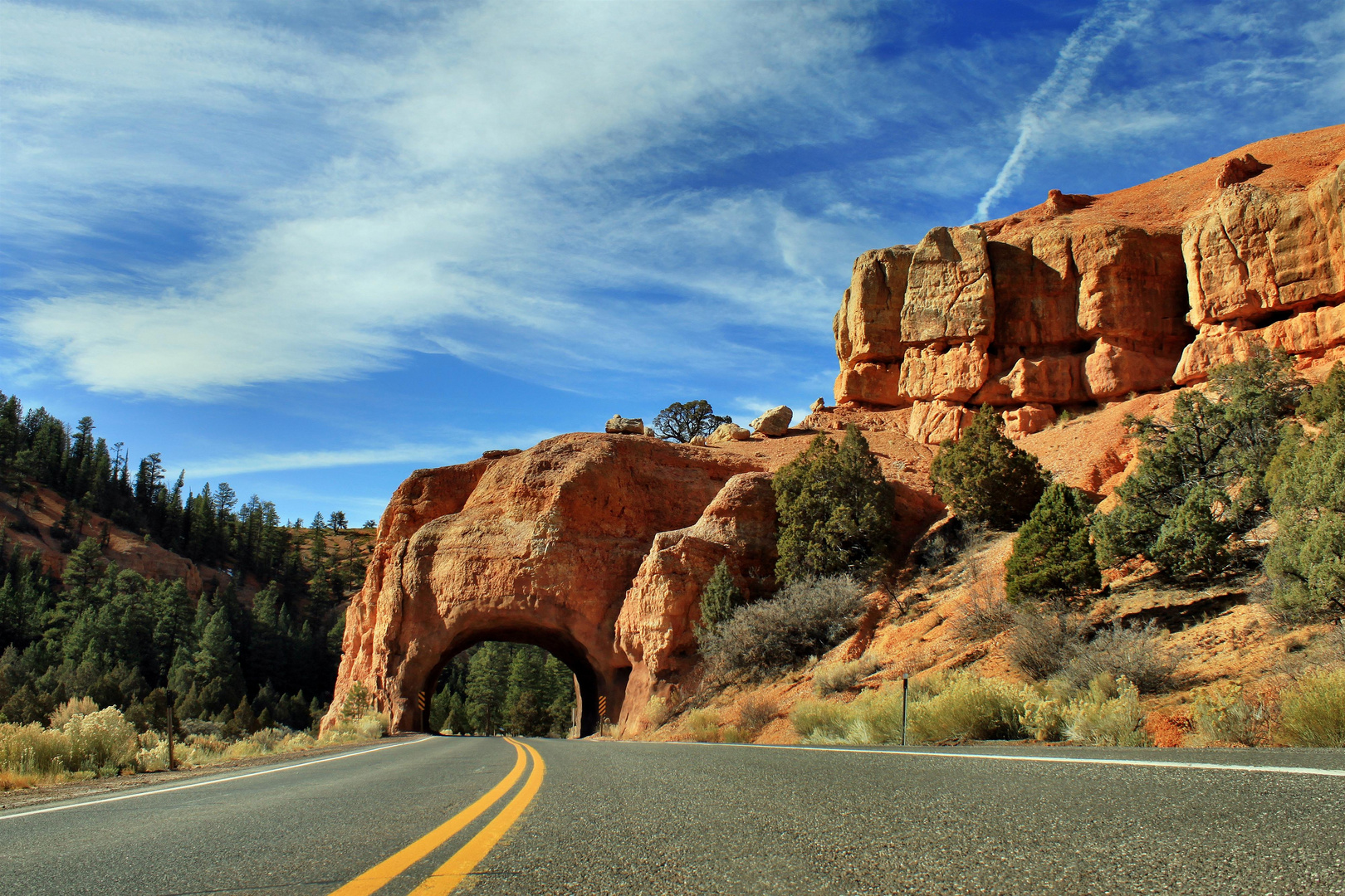 ein Tunnel nahe des Bryce Canyons