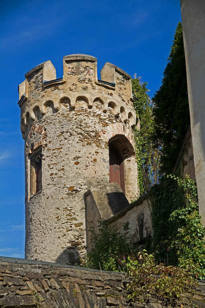 Ein Turm der Burg Lahneck