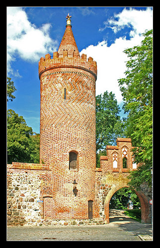 Ein Turm der Stadtmauer in Neubrandenburg