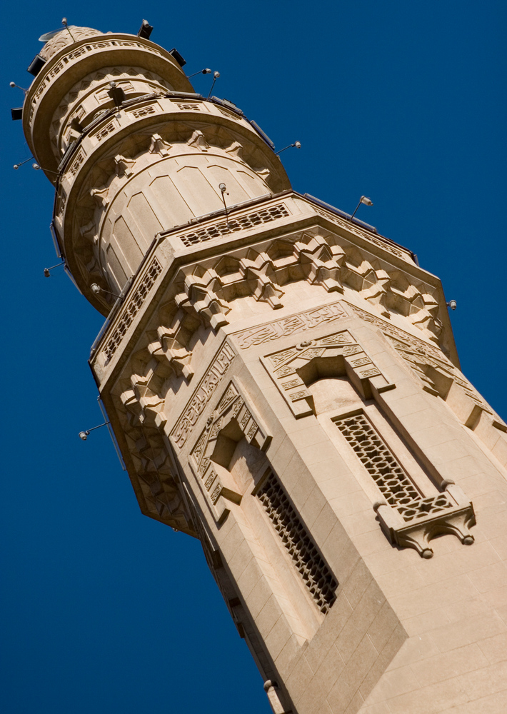 Ein Turm einer Moschee