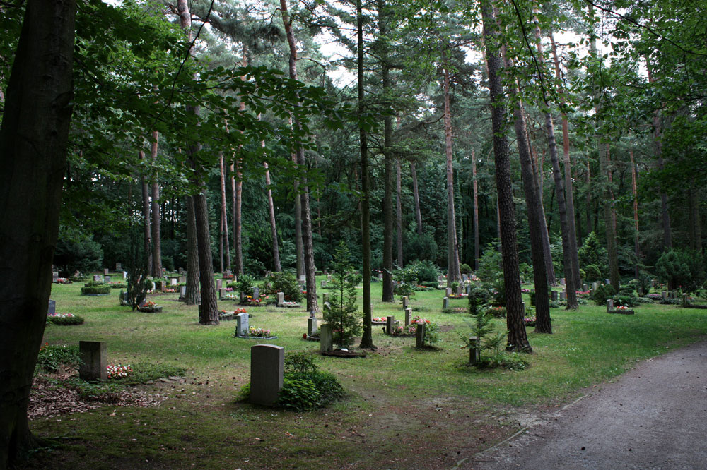 ein typisches Bild auf dem Heidefriedhof in Dresden