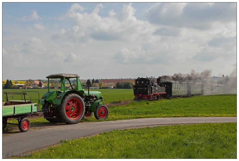 Ein unbemannter Trecker in Schweta