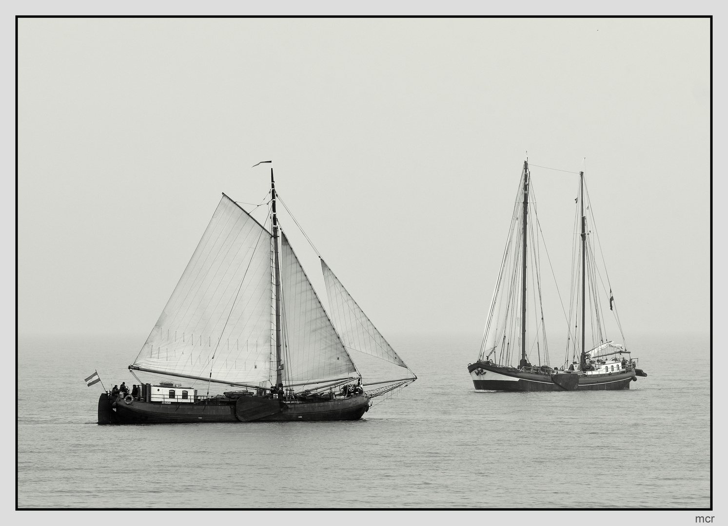 Ein- und Zweimastewer auf dem Ijsselmeer/NL