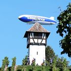 ein ungewöhnlicher Landeplatz für einen Zeppelin