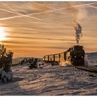 Ein unruhiger Winterabendhimmel auf dem Brocken