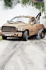 Ein US-Car beim Donut drehen