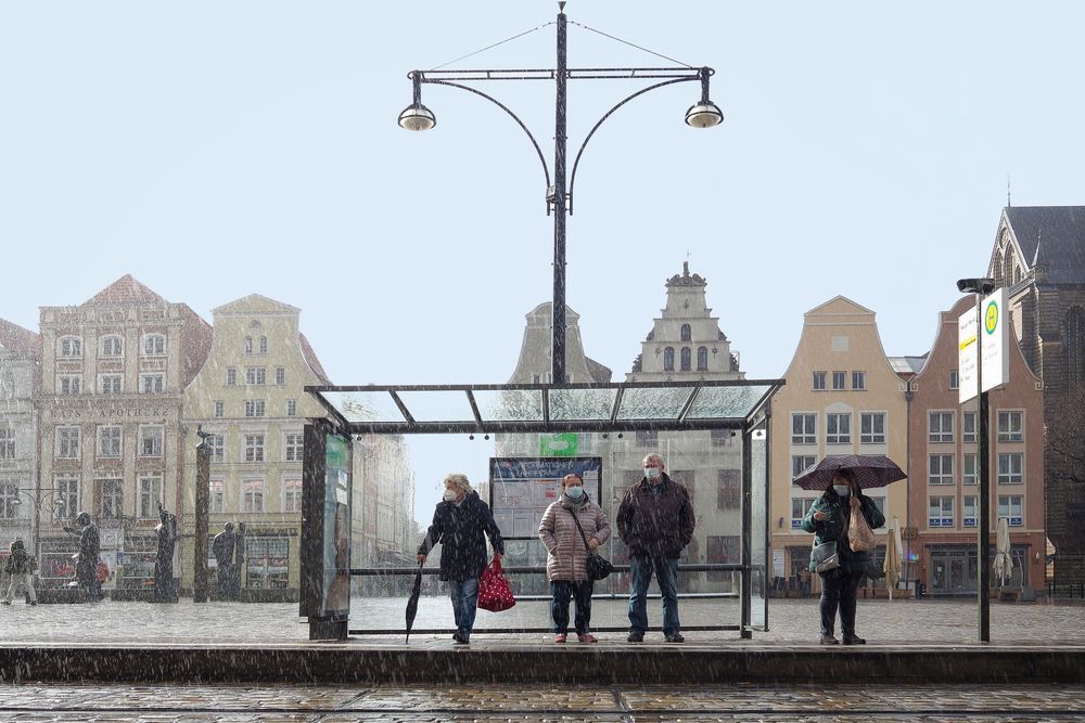 Ein verregneter Tag in Rostock