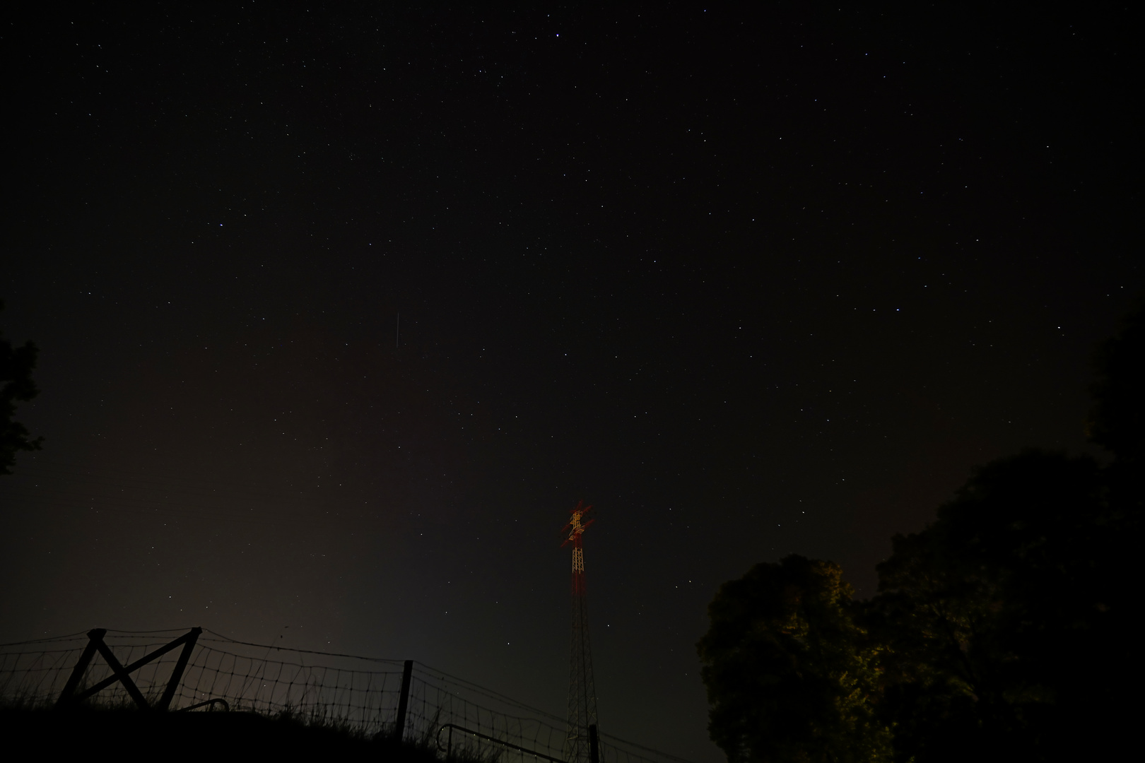 ein Versuch, die Sterne in der Nacht