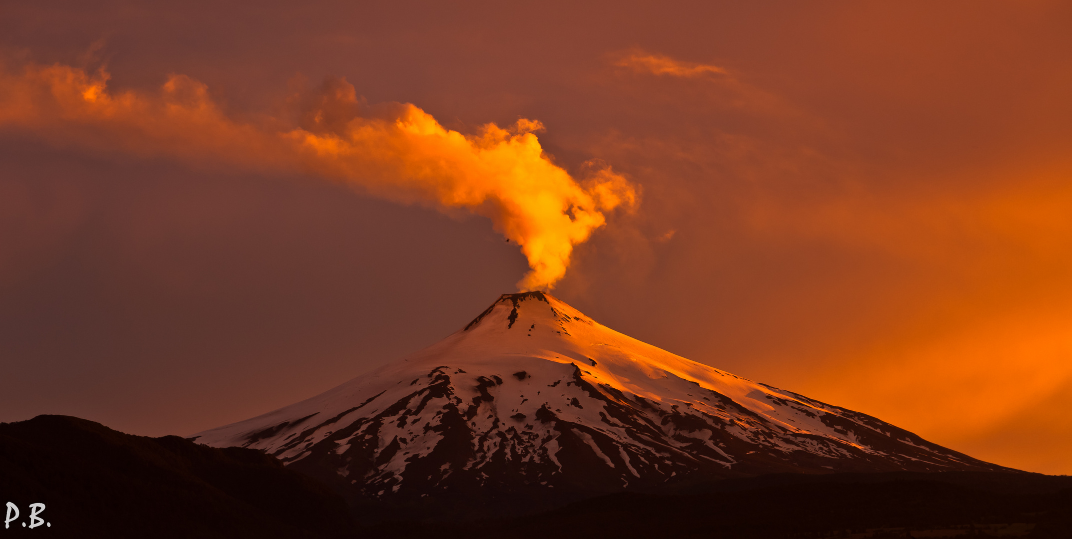 Ein vulkanischer Sonnenuntergang