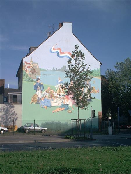 Ein Wandbild in Köln-Mülheim